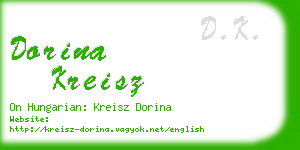 dorina kreisz business card